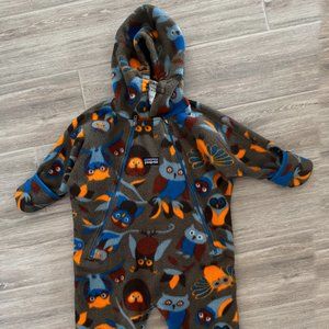 Patagonia Hooded Owl Synchilla Fleece Bunting size 12M